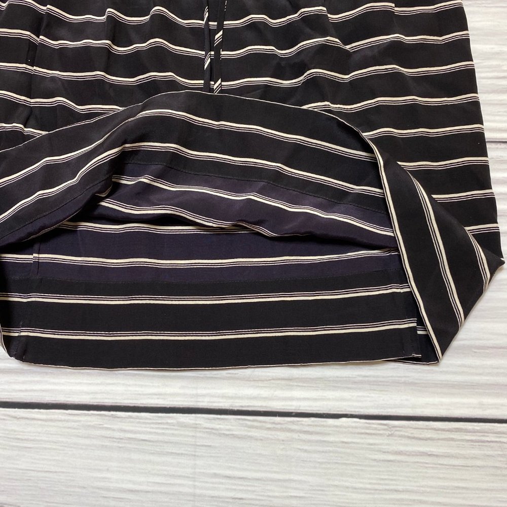 Joie Black White Striped Chariot Dress Silk - Picture 9 of 16